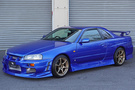 2000 Nissan SKYLINE COUPE ER34 GT-T BAYSIDE BLUE TV2, HKS Muffler, BLITZ Intercooler