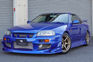 2000 Nissan SKYLINE COUPE ER34 GT-T BAYSIDE BLUE TV2, HKS Muffler, BLITZ Intercooler