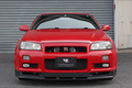 1999 Nissan SKYLINE BNR34 R34 Skyline GT-R, Factory Active Red -AR2-, NISMO Style Decals, Fujitsubo Muffler