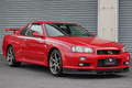 1999 Nissan SKYLINE BNR34 R34 Skyline GT-R, Factory Active Red -AR2-, NISMO Style Decals, Fujitsubo Muffler