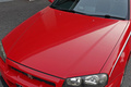 1999 Nissan SKYLINE BNR34 R34 Skyline GT-R, Factory Active Red -AR2-, NISMO Style Decals, Fujitsubo Muffler