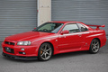 1999 Nissan SKYLINE GT-R BNR34 R34 Skyline GT-R, Factory Active Red -AR2-, NISMO Style Decals, Fujitsubo Muffler