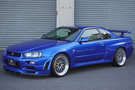 1999 Nissan SKYLINE GT-R BNR34 GTR V SPEC, TV2 Bayside Blue, BBS 19 Inch Wheels