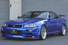 1999 Nissan SKYLINE GT-R BNR34 GTR V SPEC, TV2 Bayside Blue, BBS 19 Inch Wheels