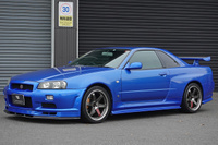 2000 Nissan SKYLINE GT-R BNR34 R34 GT-R, NISMO Aero, RAYS TE37SL Alloy Wheels, HKS Super Turbo Muffler