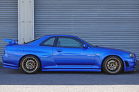 1999 Nissan SKYLINE GT-R BNR34 R34 GT-R, NISMO Aero, RAYS SE37 Alloy Wheels, ATTKD Bikyo Muffler