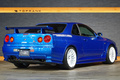 1999 Nissan SKYLINE GT-R BNR34 R34 Skyline GT-R V-Spec, TV2 Bayside Blue, Nismo S-Tune Front Bumper, Enkei 18 Inch Wheels