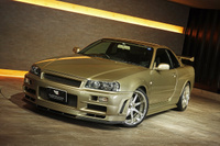 2001 Nissan SKYLINE GT-R BNR34 R34 GT-R M-Spec, Factory Silica Brass (EYO) , Mines Titanium Muffler, Impul ECU