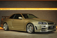 2001 Nissan SKYLINE GT-R BNR34 R34 GT-R M-Spec, Factory Silica Brass (EYO) , Mines Titanium Muffler, Impul ECU