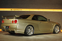 2001 Nissan SKYLINE GT-R BNR34 R34 GT-R M-Spec, Factory Silica Brass (EYO) , Mines Titanium Muffler, Impul ECU