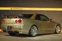 2001 Nissan SKYLINE GT-R BNR34 R34 GT-R M-Spec, Factory Silica Brass (EYO) , Mines Titanium Muffler, Impul ECU