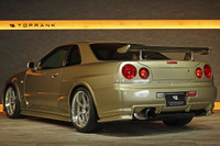 2001 Nissan SKYLINE GT-R BNR34 R34 GT-R M-Spec, Factory Silica Brass (EYO) , Mines Titanium Muffler, Impul ECU