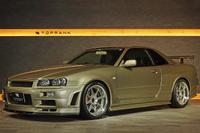 2001 Nissan SKYLINE GT-R BNR34 R34 GT-R M-Spec, Factory Silica Brass (EYO) , Mines Titanium Muffler, Impul ECU