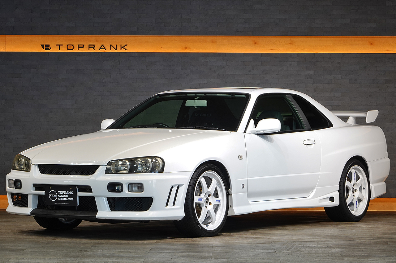 1998 Nissan SKYLINE COUPE ER34 R34 Skyline 25 GT Turbo, Altia Aero, Rays Volk Racing TE37 18 inch Wheels