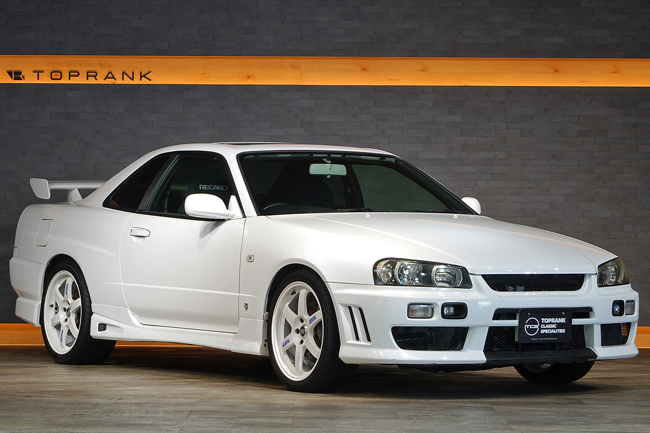 1998 Nissan SKYLINE COUPE ER34 R34 Skyline 25 GT Turbo, Altia Aero, Rays Volk Racing TE37 18 inch Wheels