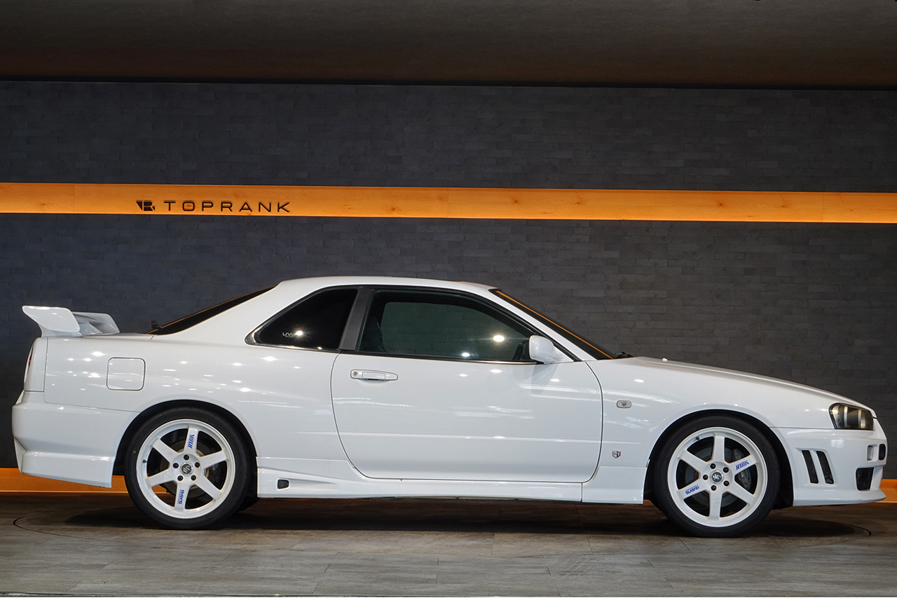 1998 Nissan SKYLINE COUPE ER34 R34 Skyline 25 GT Turbo, Altia Aero, Rays Volk Racing TE37 18 inch Wheels