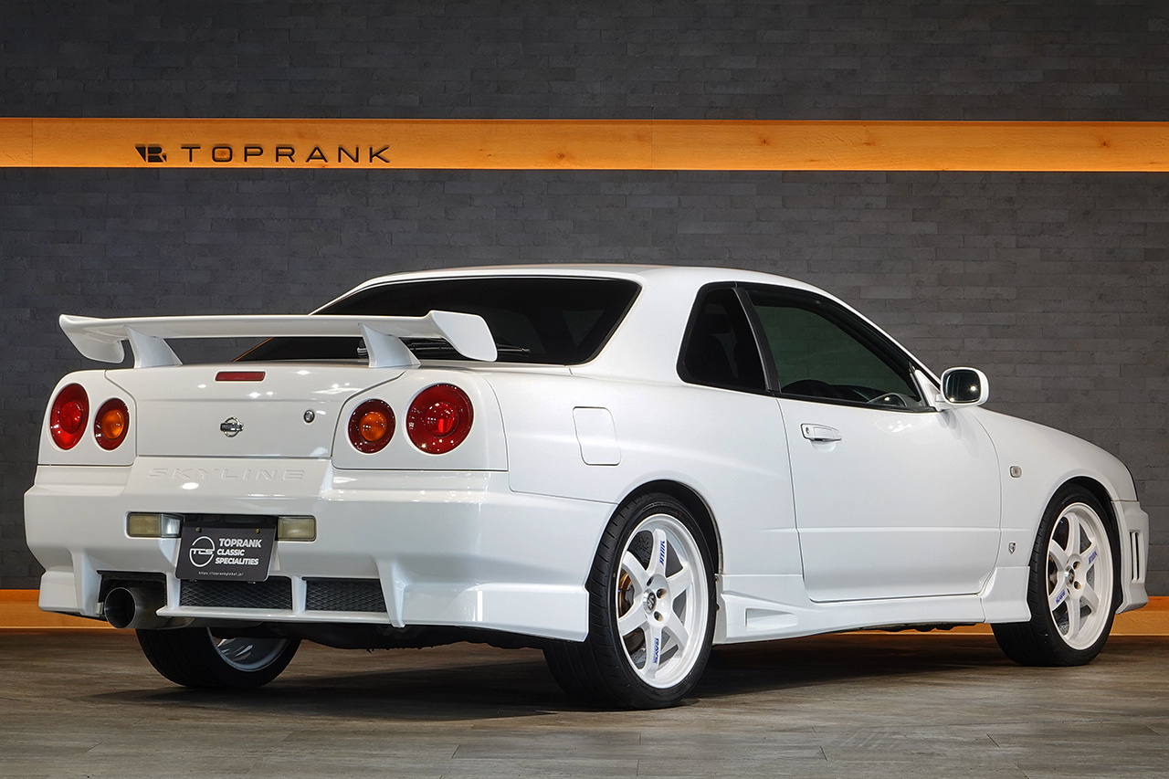 1998 Nissan SKYLINE COUPE ER34 R34 Skyline 25 GT Turbo, Altia Aero, Rays Volk Racing TE37 18 inch Wheels