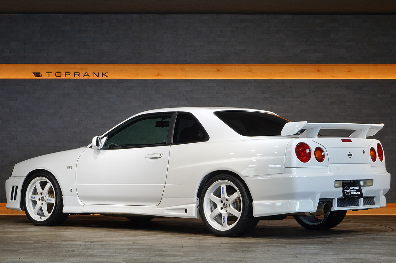 1998 Nissan SKYLINE COUPE ER34 R34 Skyline 25 GT Turbo, Altia Aero, Rays Volk Racing TE37 18 inch Wheels