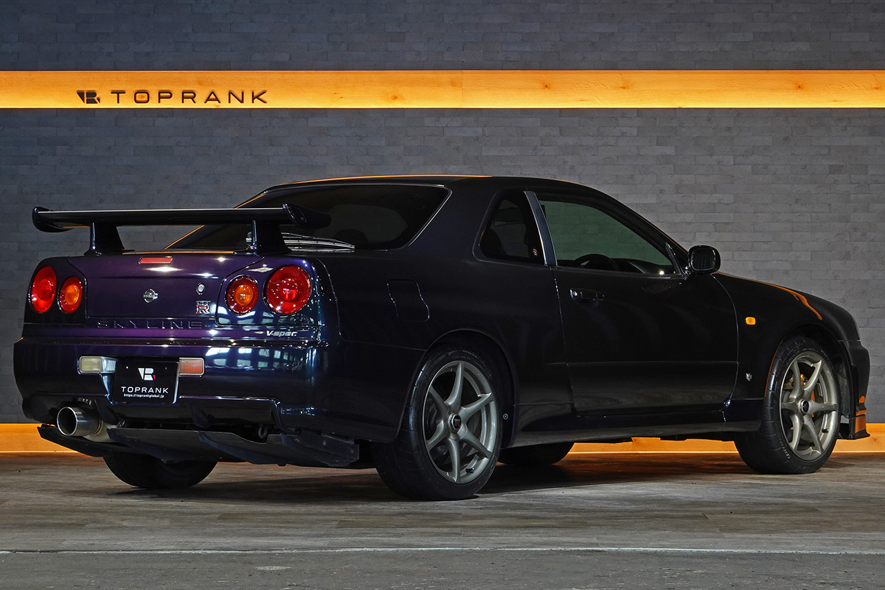 1999 Nissan SKYLINE GT-R BNR34 R34 Skyline GTR V-spec, Midnight Purple , Limited to 300 Units, Fujitsubo Muffler