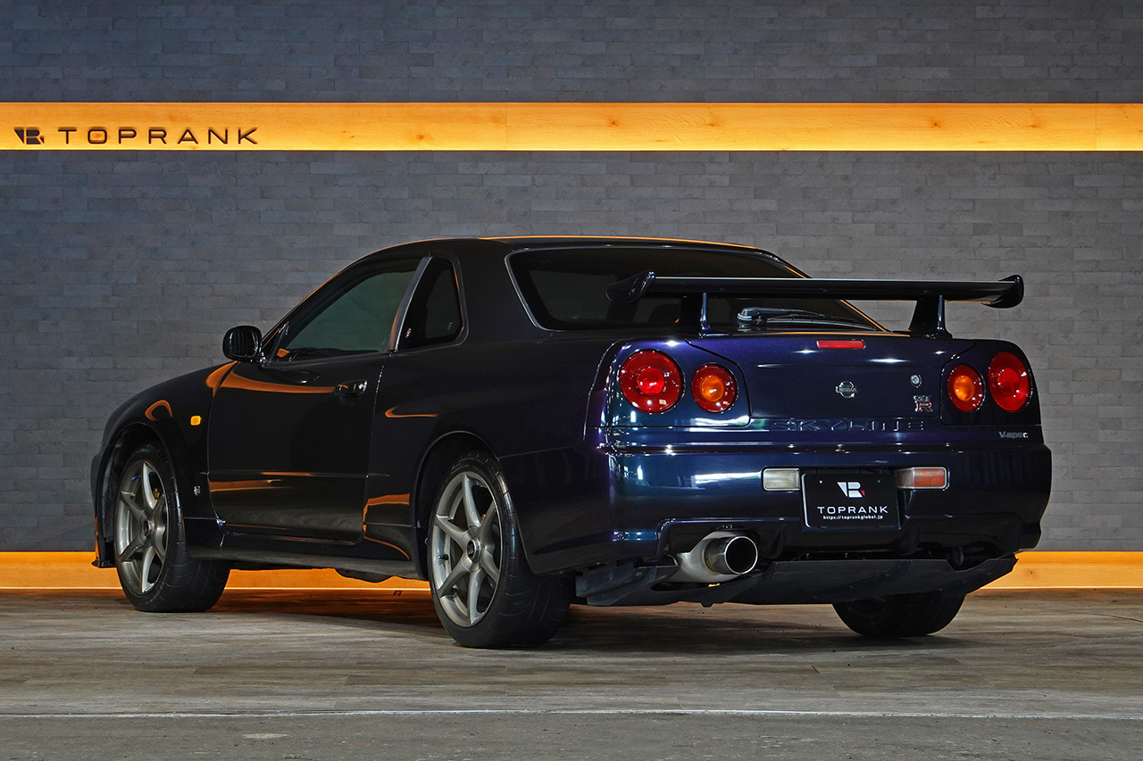 1999 Nissan SKYLINE GT-R BNR34 R34 Skyline GTR V-spec, Midnight Purple , Limited to 300 Units, Fujitsubo Muffler