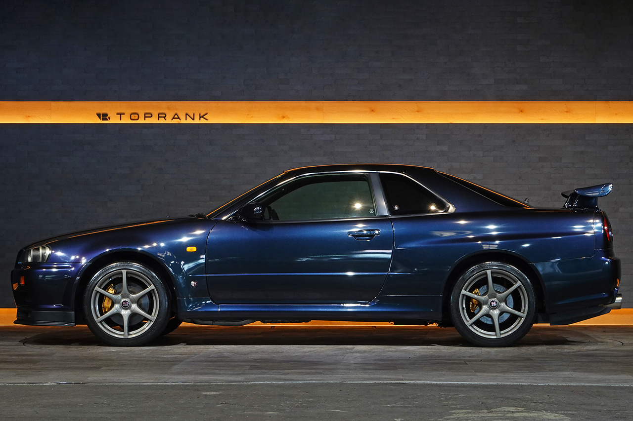 1999 Nissan SKYLINE GT-R BNR34 R34 Skyline GTR V-spec, Midnight Purple , Limited to 300 Units, Fujitsubo Muffler