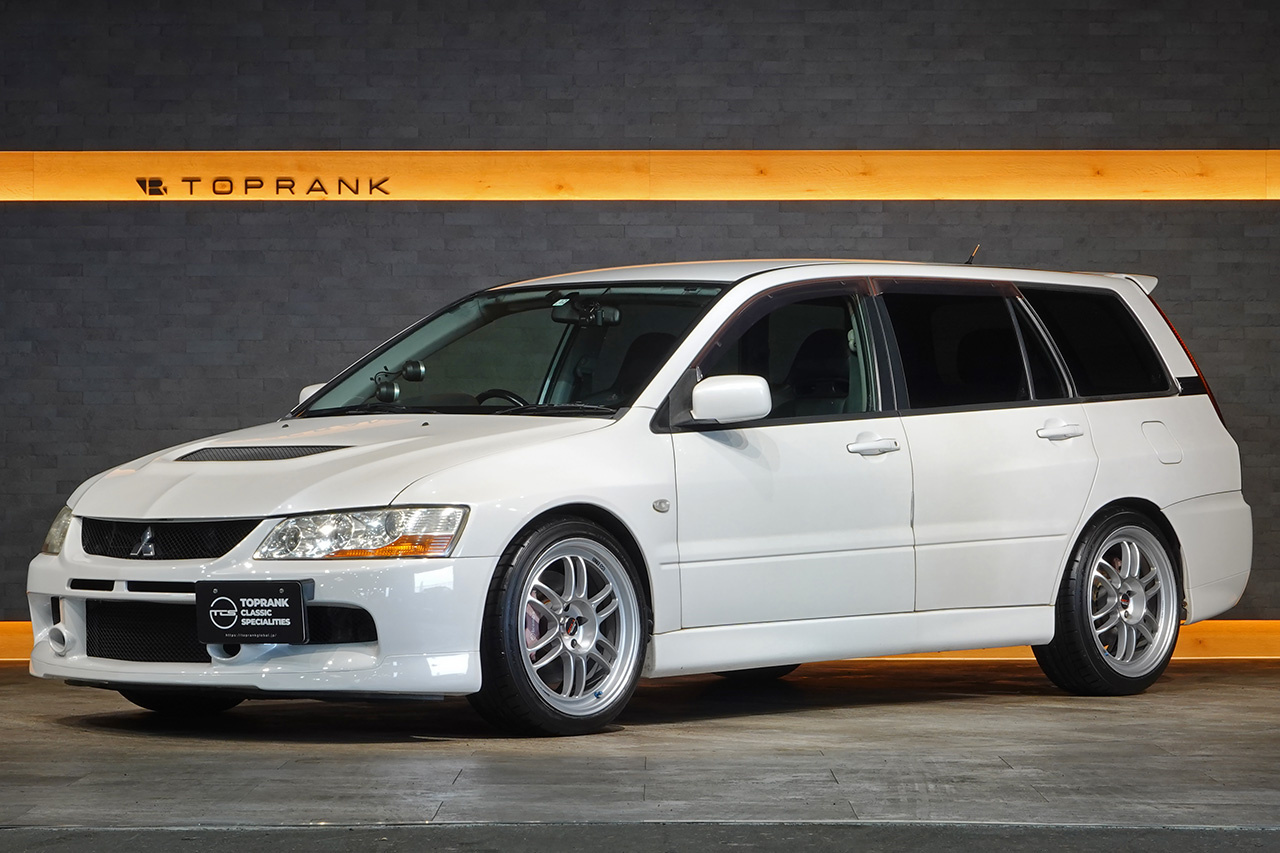 2005 Mitsubishi LANCER EVOLUTION WAGON CT9W Lancer GT Evolution IX Wagon, Blitz Radiator, Enkei RPF1 18inch Wheels