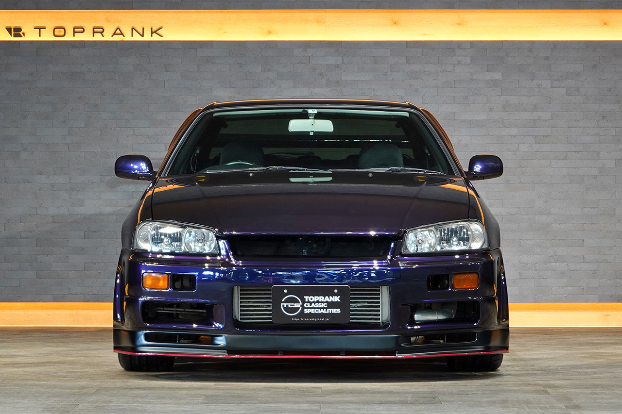 1999 Nissan SKYLINE COUPE ER34 Skyine 25 GT Turbo, Midnight Purple Full Respray, BNR34 R34 Skyline GT-R Style Aero