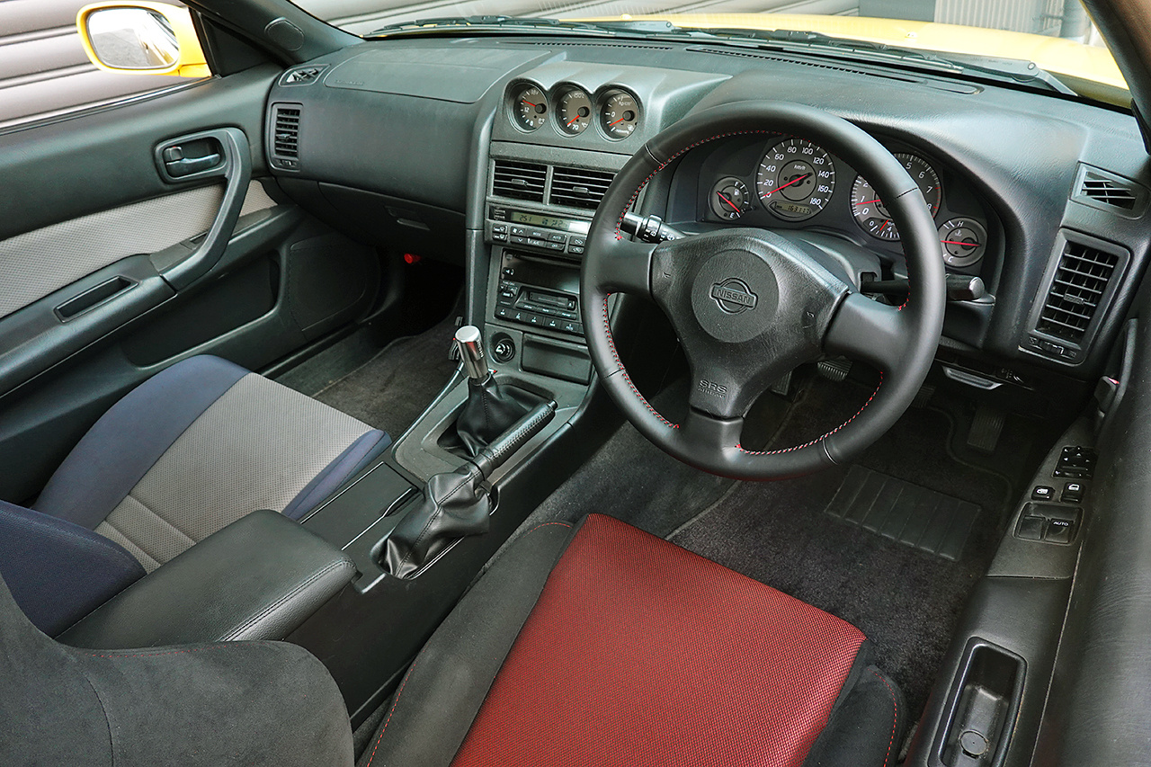 1999 Nissan SKYLINE COUPE ER34 Skyine 25 GT Turbo, RARE Lightning Yellow -EV1-, Recaro SR-7 Seat, BNR34 Skyline GT-R Wheels
