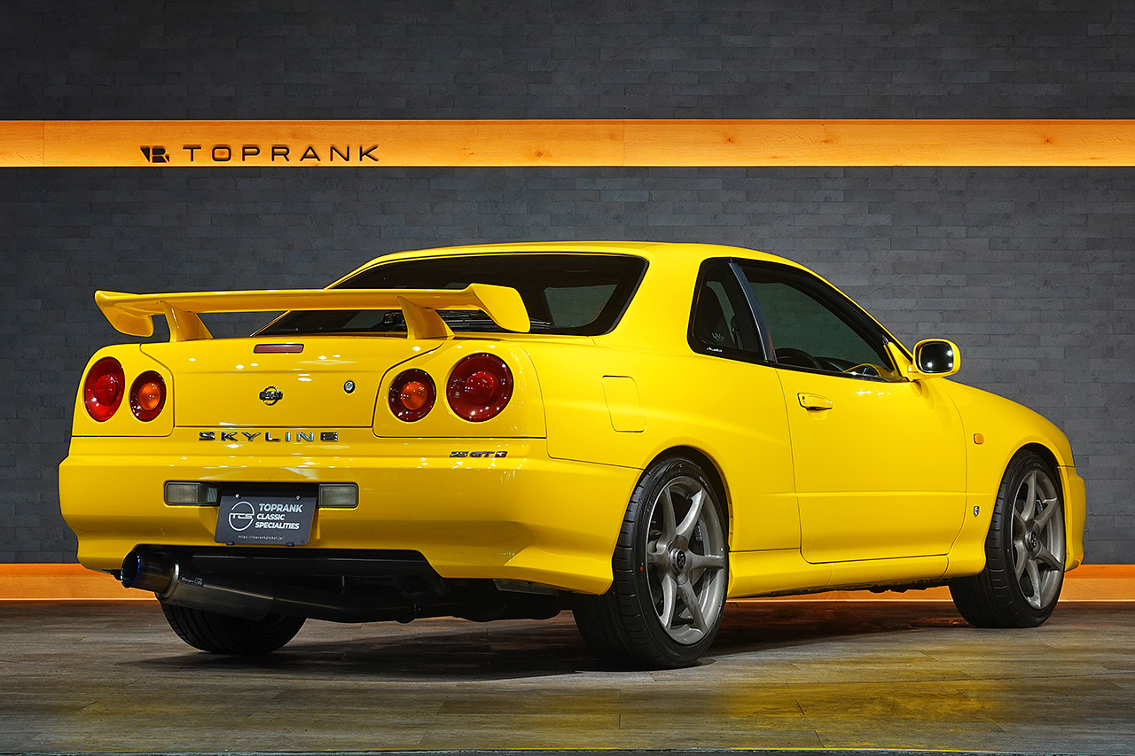 1999 Nissan SKYLINE COUPE ER34 Skyine 25 GT Turbo, RARE Lightning Yellow -EV1-, Recaro SR-7 Seat, BNR34 Skyline GT-R Wheels