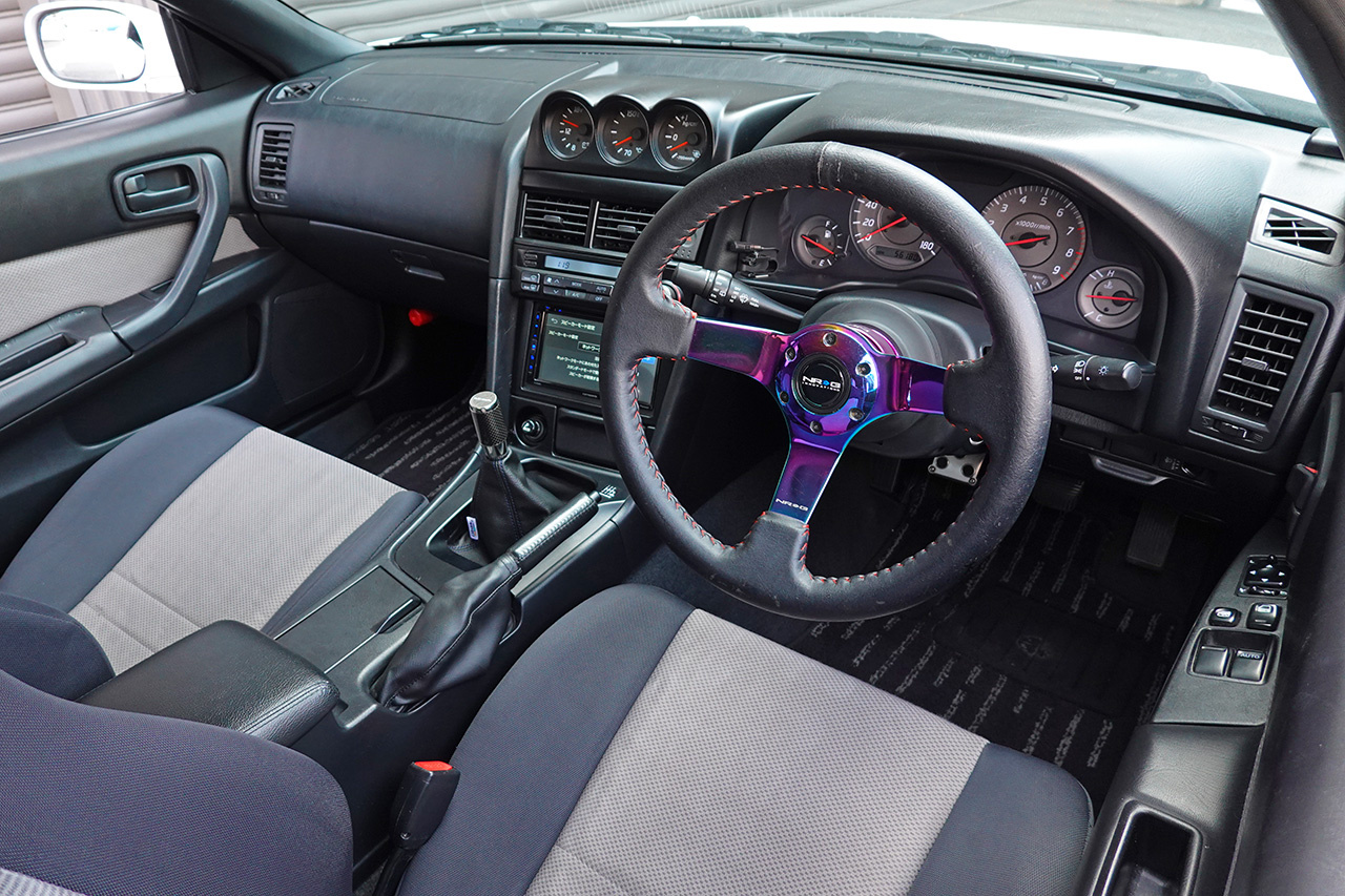 1998 Nissan SKYLINE COUPE ER34 Skyline 25GT-T, NISMO LMGT-3 18inch Wheels, R34 Skyline GT-R Style Rear Wing, Blitz Muffler