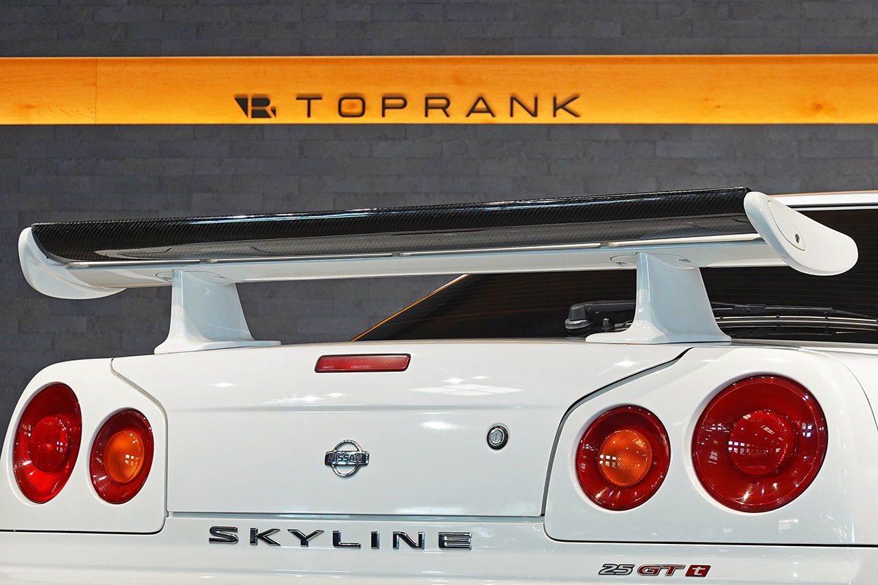 1998 Nissan SKYLINE COUPE ER34 Skyline 25GT-T, NISMO LMGT-3 18inch Wheels, R34 Skyline GT-R Style Rear Wing, Blitz Muffler