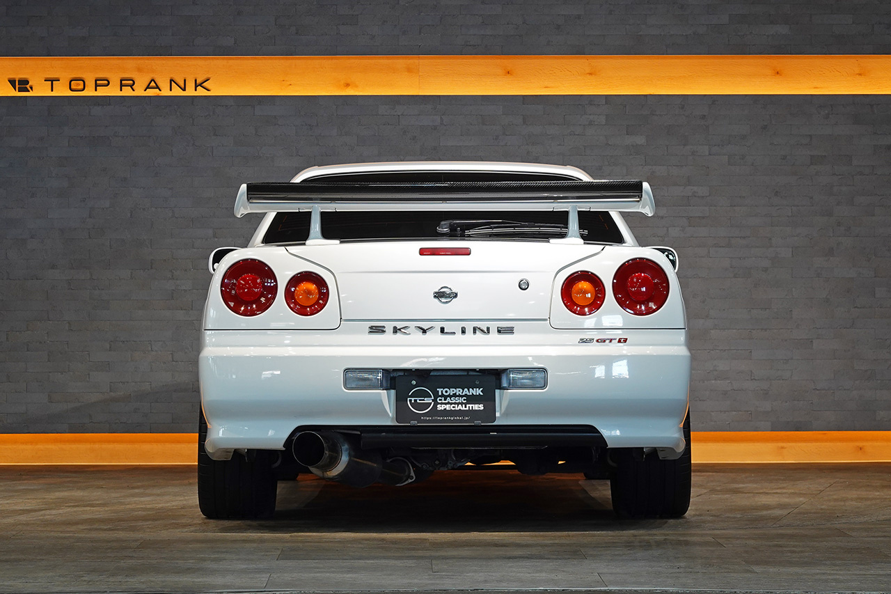 1998 Nissan SKYLINE COUPE ER34 Skyline 25GT-T, NISMO LMGT-3 18inch Wheels, R34 Skyline GT-R Style Rear Wing, Blitz Muffler
