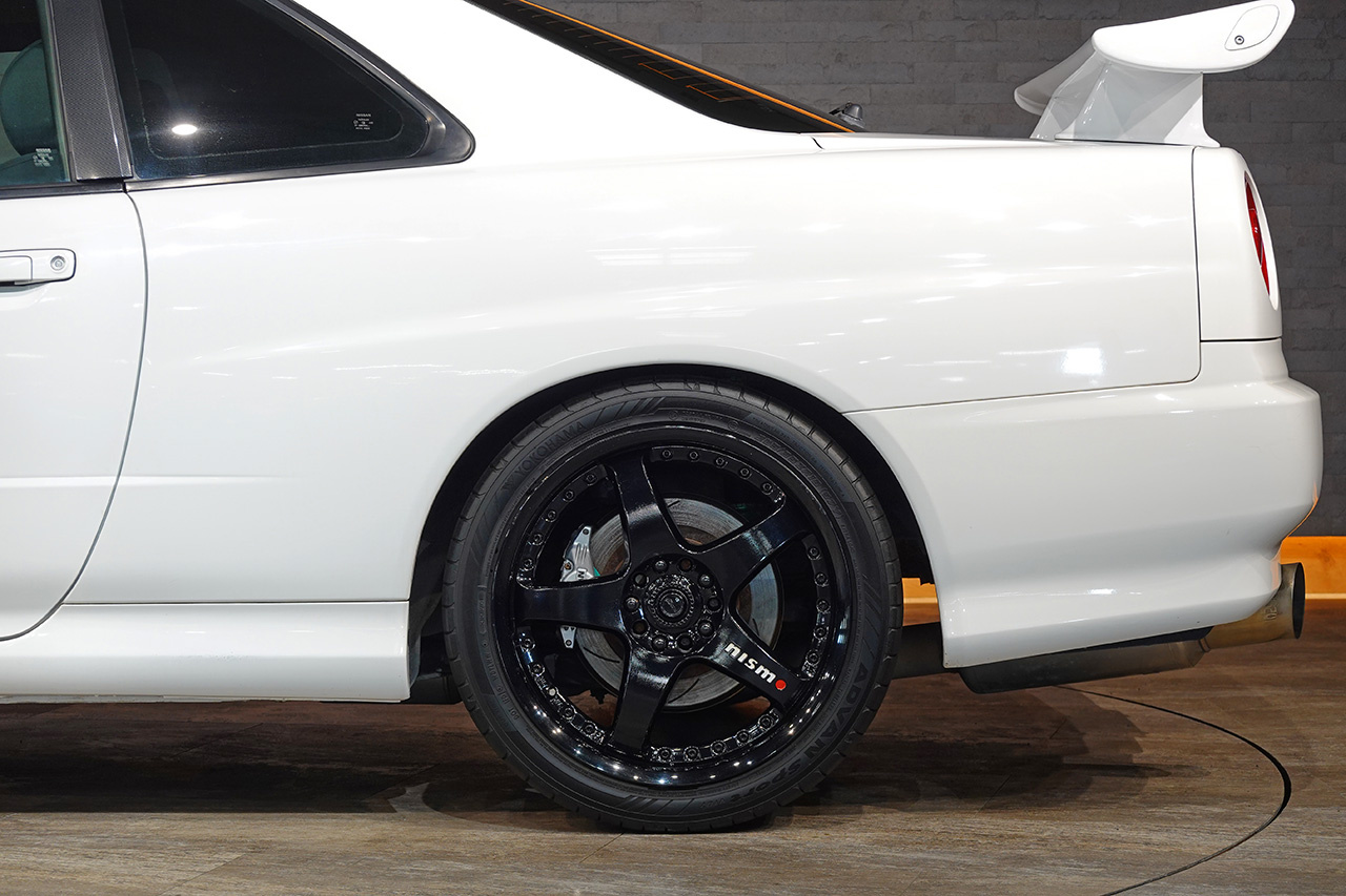 1998 Nissan SKYLINE COUPE ER34 Skyline 25GT-T, NISMO LMGT-3 18inch Wheels, R34 Skyline GT-R Style Rear Wing, Blitz Muffler