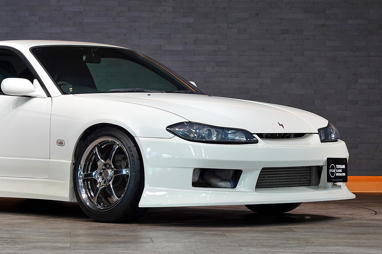 2001 Nissan SILVIA S15 Silvia Spec-R, Aftermarket Aero, RAYS Gram Lights 18 Inch Wheels, Aftermarket Intercooler