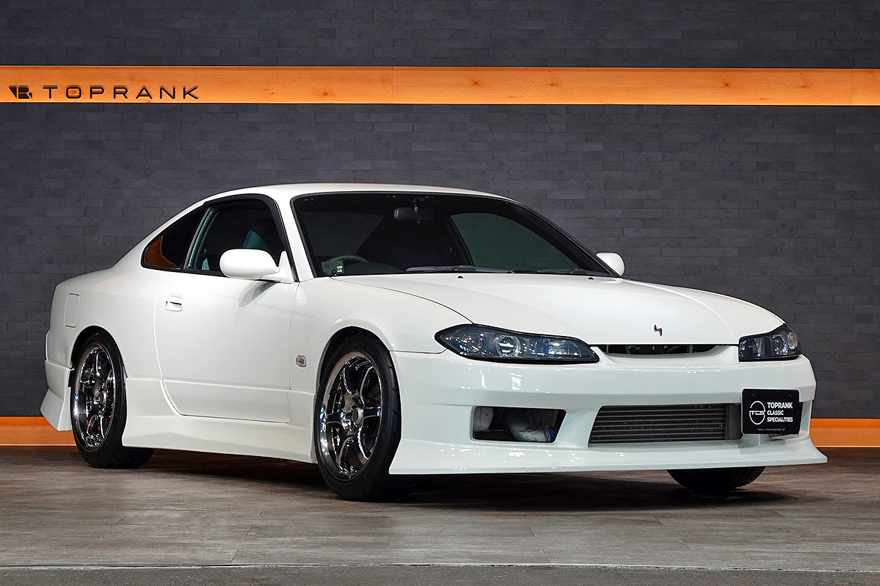2001 Nissan SILVIA S15 Silvia Spec-R, Aftermarket Aero, RAYS Gram Lights 18 Inch Wheels, Aftermarket Intercooler