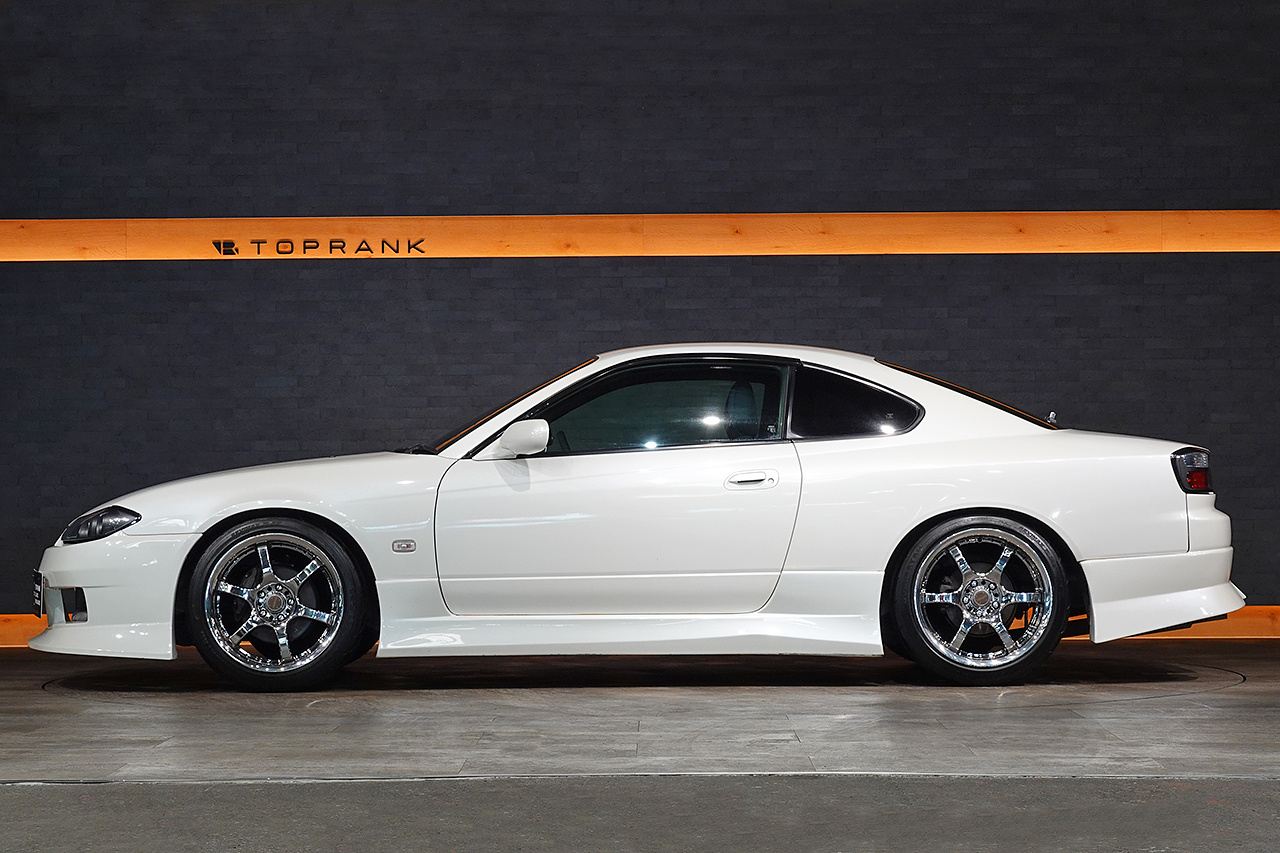 2001 Nissan SILVIA S15 Silvia Spec-R, Aftermarket Aero, RAYS Gram Lights 18 Inch Wheels, Aftermarket Intercooler