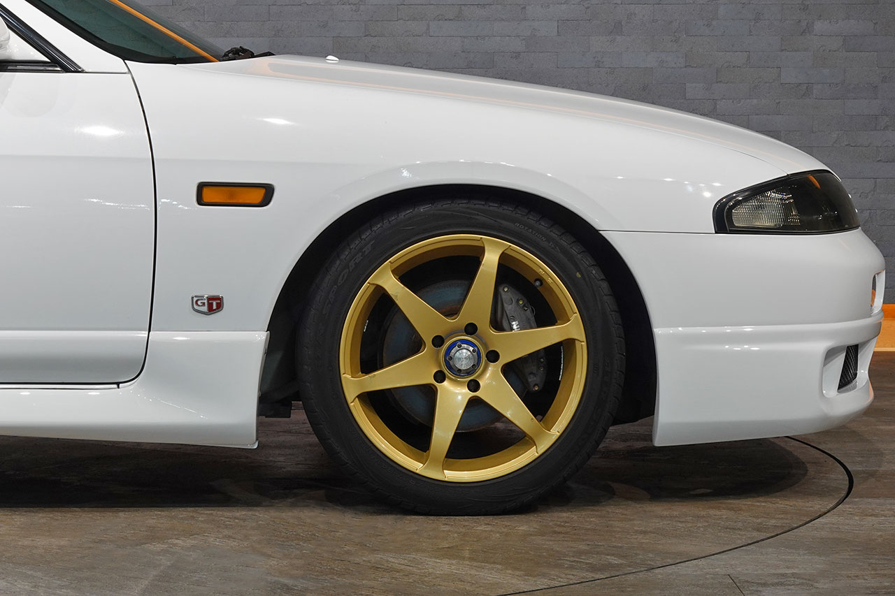 1996 Nissan SKYLINE COUPE ECR33 R33 Skyline GTS25t Type M, Aftermarket 17 Inch Wheels, KTS Height Adjustable Coilovers