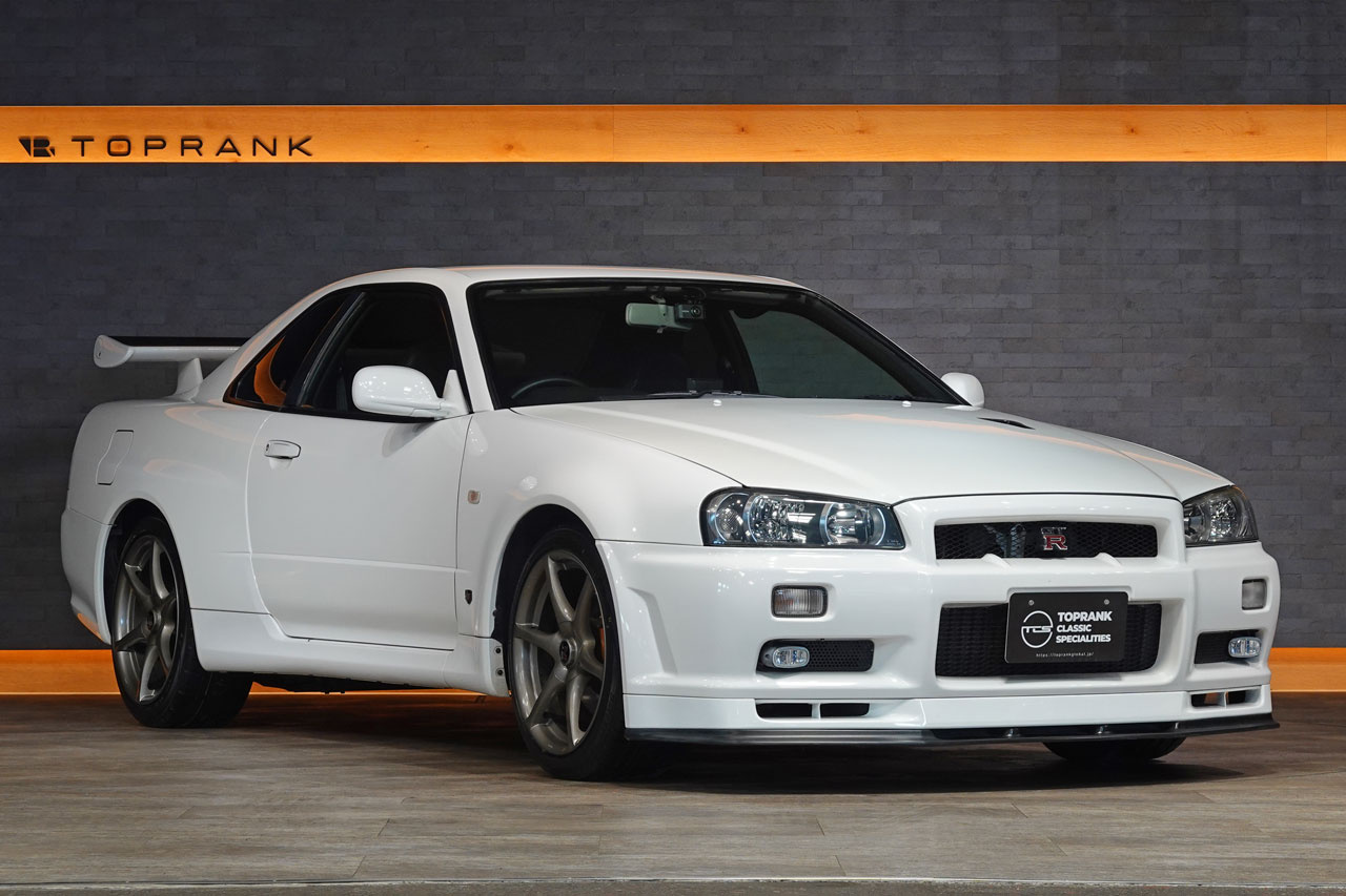 2002 Nissan SKYLINE GT-R BNR34 R34 Skyline GT-R V-Spec 2 Nür, Exterior Color White -QM1-, Nismo S-Tune Suspension
