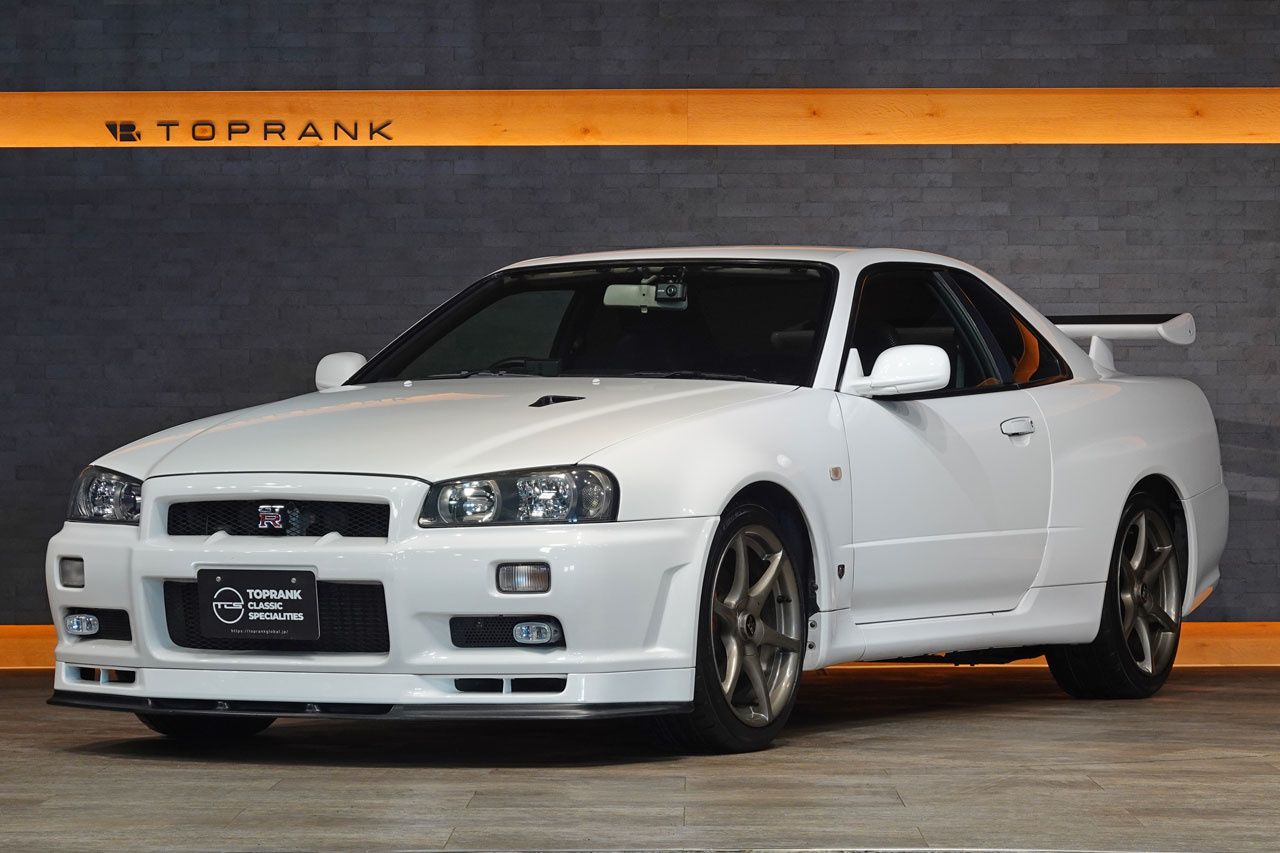 2002 Nissan SKYLINE GT-R BNR34 R34 Skyline GT-R V-Spec 2 Nür, Exterior Color White -QM1-, Nismo S-Tune Suspension