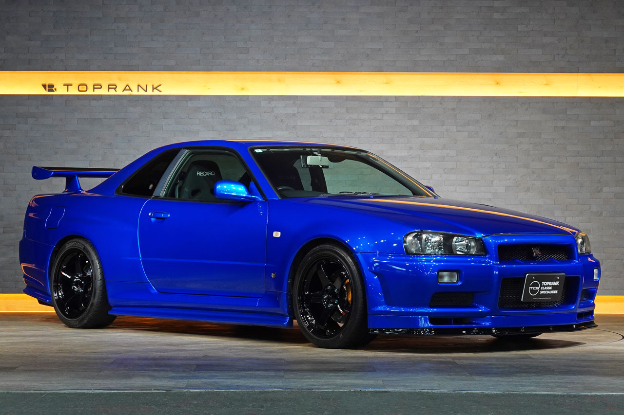 2002 Nissan SKYLINE GT-R BNR34 R34 Skyline GT-R V-SPEC II, NISMO Side Skirts/Rear Under Spoiler/LMGT4 18 inch Wheels