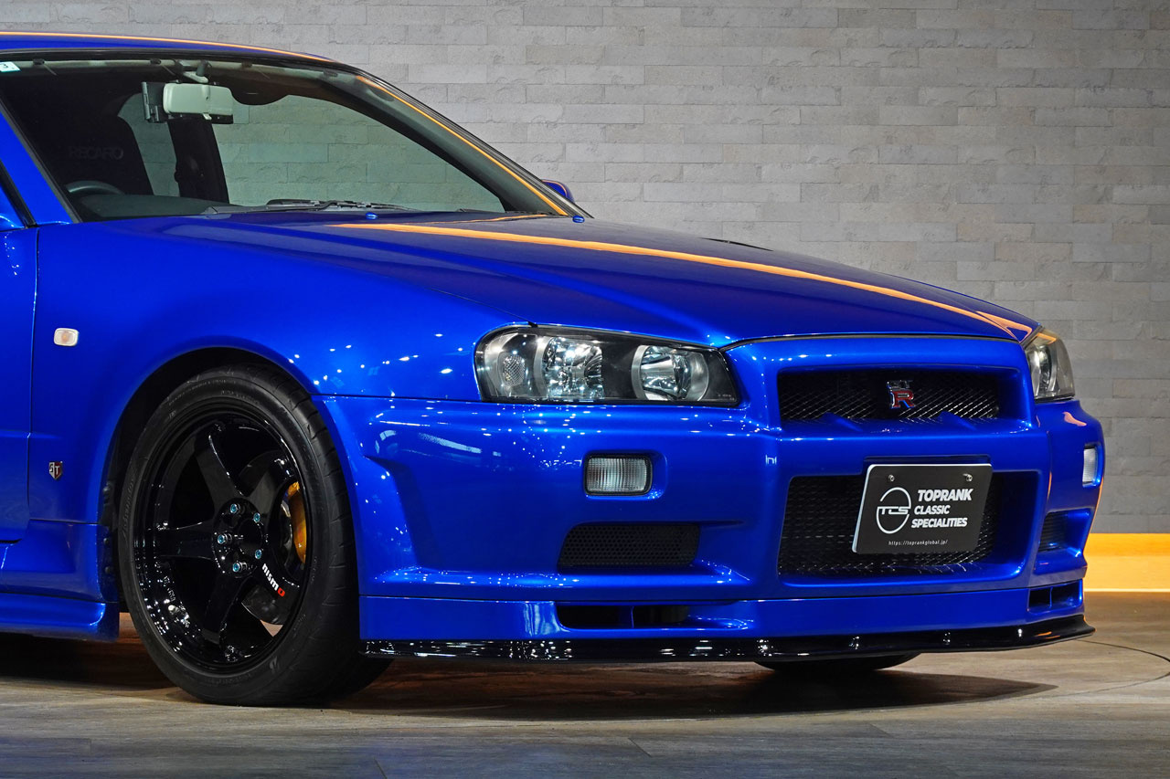 2002 Nissan SKYLINE GT-R BNR34 R34 Skyline GT-R V-SPEC II, NISMO Side Skirts/Rear Under Spoiler/LMGT4 18 inch Wheels