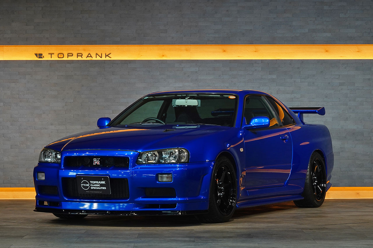 2002 Nissan SKYLINE GT-R BNR34 R34 Skyline GT-R V-SPEC II, NISMO Side Skirts/Rear Under Spoiler/LMGT4 18 inch Wheels