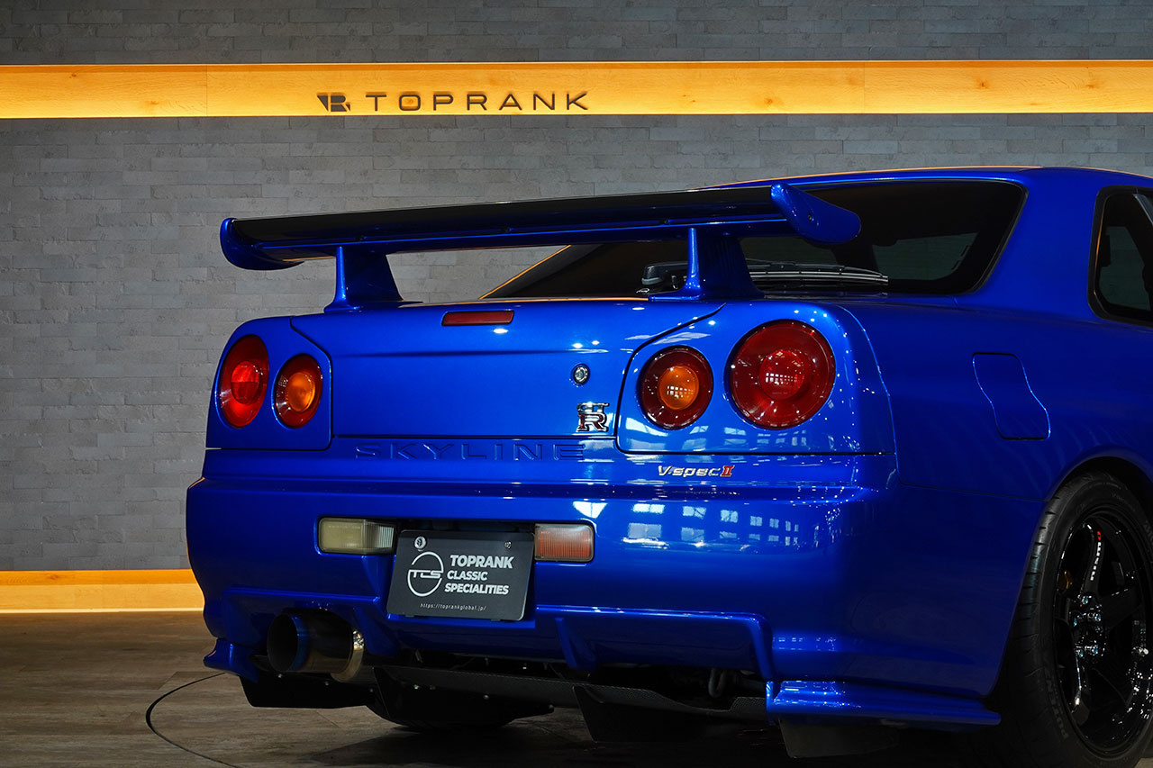 2002 Nissan SKYLINE GT-R BNR34 R34 Skyline GT-R V-SPEC II, NISMO Side Skirts/Rear Under Spoiler/LMGT4 18 inch Wheels
