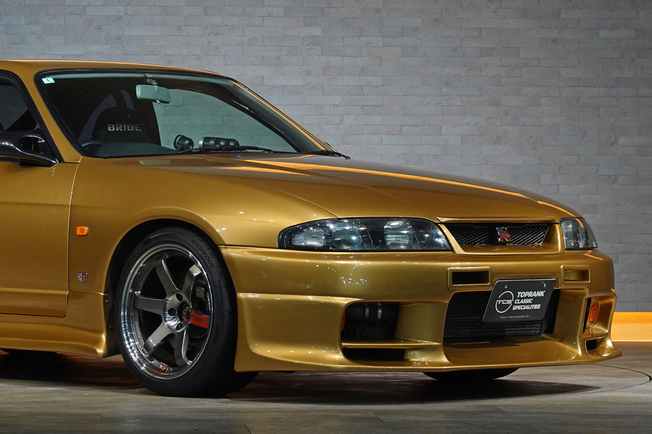 1995 Nissan SKYLINE GT-R BCNR33 R33 Skyline GT-R V Spec, Topsecret Style Aero, Rays TE37SL 18 Inch Forged Alloy Wheels