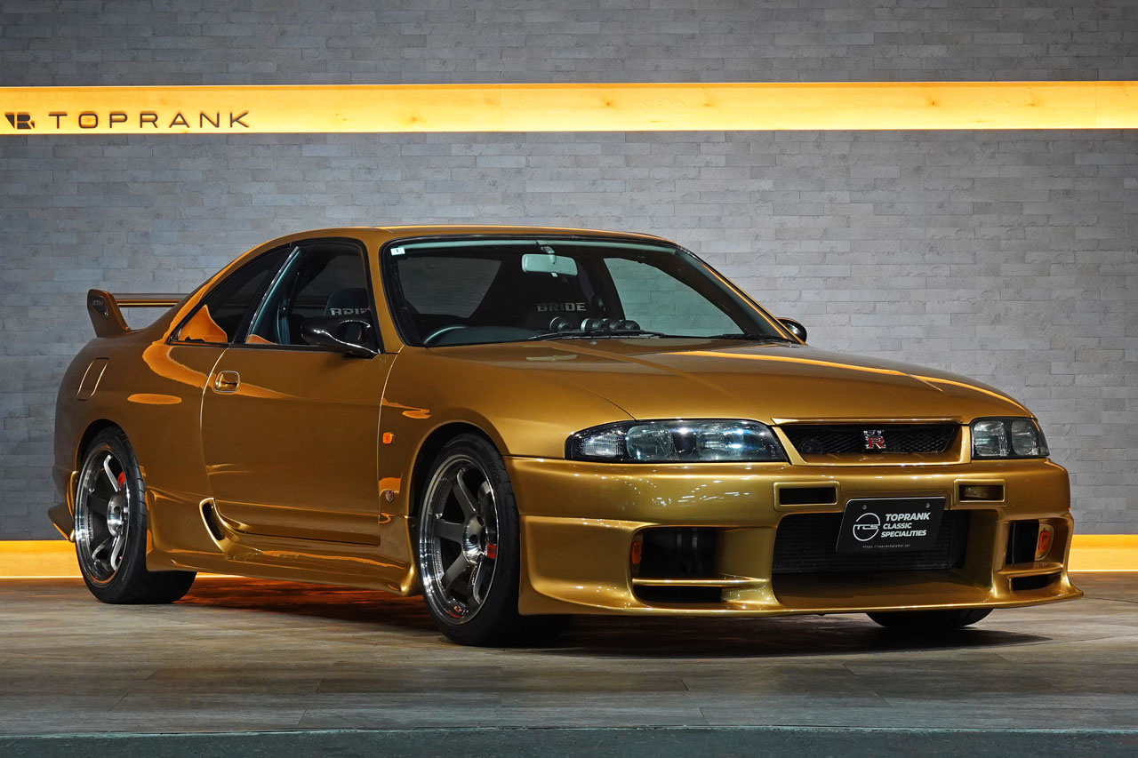 1995 Nissan SKYLINE GT-R BCNR33 R33 Skyline GT-R V Spec, Topsecret Style Aero, Rays TE37SL 18 Inch Forged Alloy Wheels