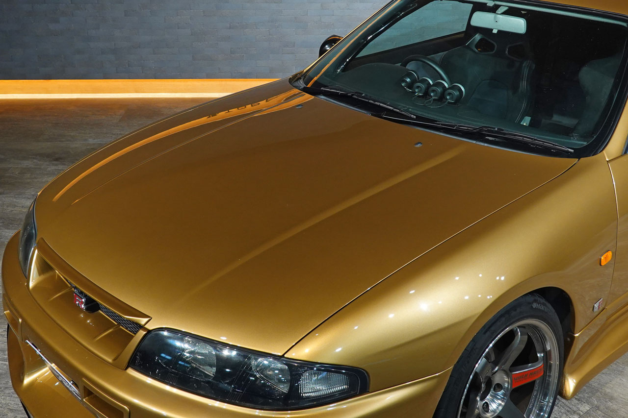 1995 Nissan SKYLINE GT-R BCNR33 R33 Skyline GT-R V Spec, Topsecret Style Aero, Rays TE37SL 18 Inch Forged Alloy Wheels