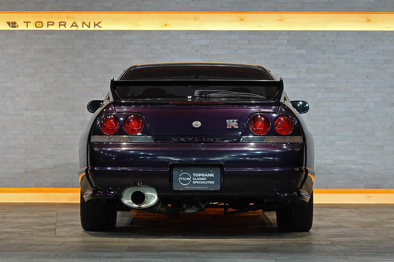 1995 Nissan SKYLINE GT-R BCNR33 R33 Skyline GT-R V-SPEC, Factory Midnight Purple LP2, Verified Low Mileage, Fujitsubo Muffler