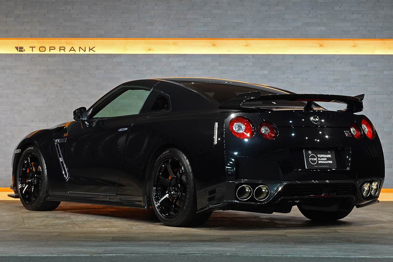 2012 Nissan GT-R R35 GT-R BLACK EDITION, Nismo Aero Parts, Add-on Rear Spoiler, RAYS TE37 Saga S-Plus 20 Inch Wheels