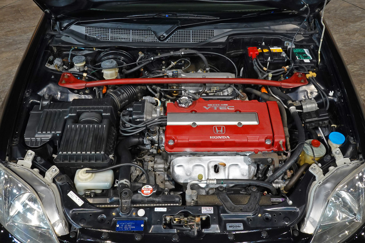 2000 Honda CIVIC TYPE R EK9 Civic Type-R, Factory Black Exterior Color-NH592P-, Enkei 15 Inch Wheels, Aftermarket Coilovers