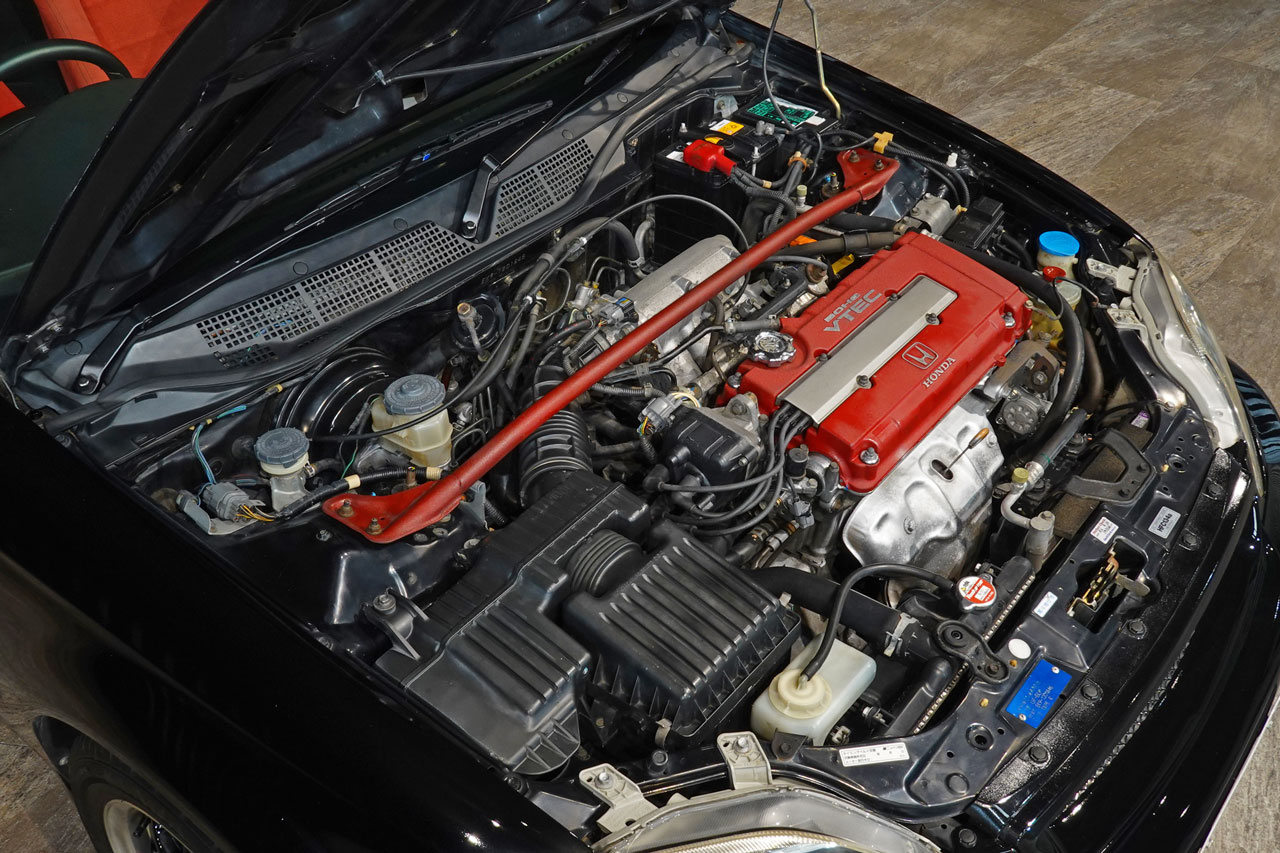 2000 Honda CIVIC TYPE R EK9 Civic Type-R, Factory Black Exterior Color-NH592P-, Enkei 15 Inch Wheels, Aftermarket Coilovers